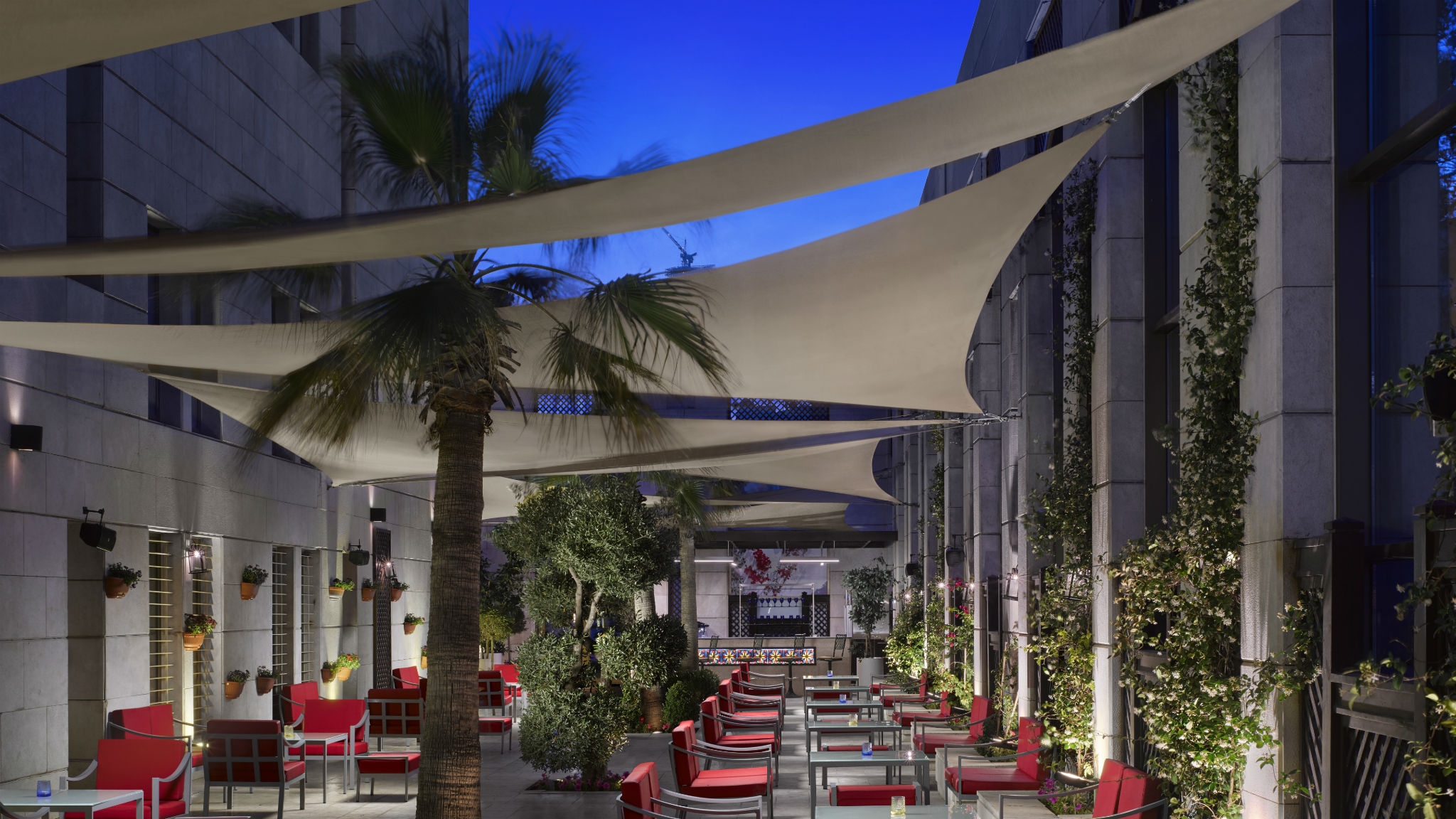 EVOO restaurant dining at night - Authentic Italian Cuisine in Amman.