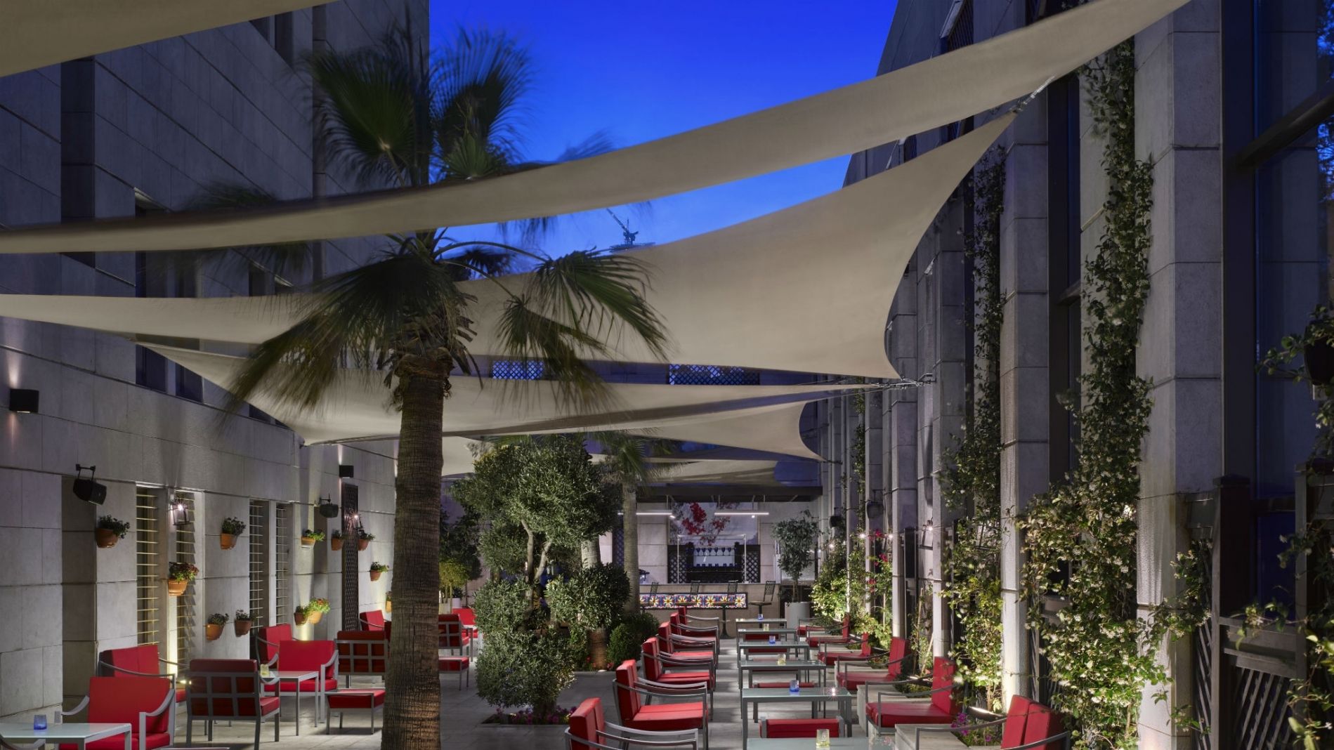 EVOO restaurant dining at night - Authentic Italian Cuisine in Amman.